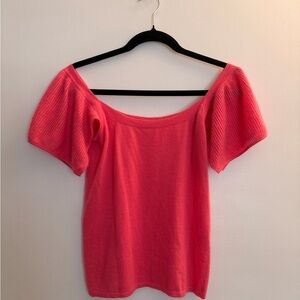 Lutz & Patmos 100% Cashmere Women's Pink Off-Shoulder Top